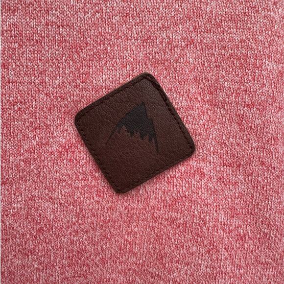 Burton size M Red Coral Marled Crewneck 100% Cotton Lightweight Sweatshirt - Picture 4 of 11